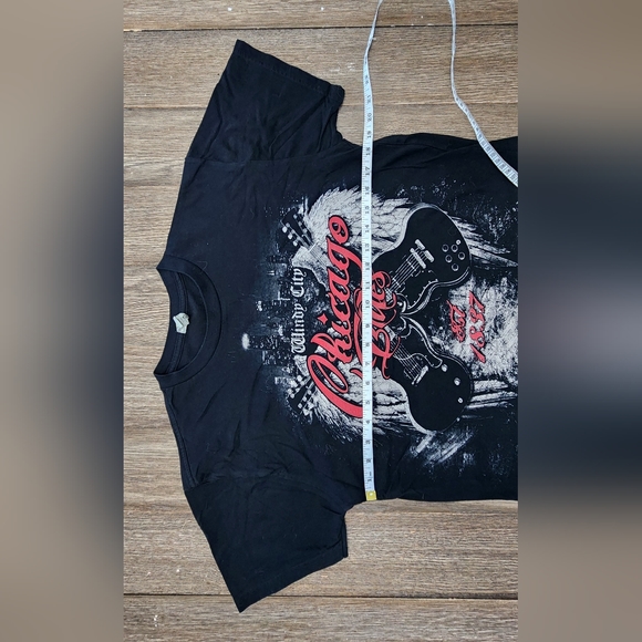 🎸 Vintage Rock Me Brand Chicago Blues Windy City Guitar T-Shirt Ladies Medium - Picture 3 of 6